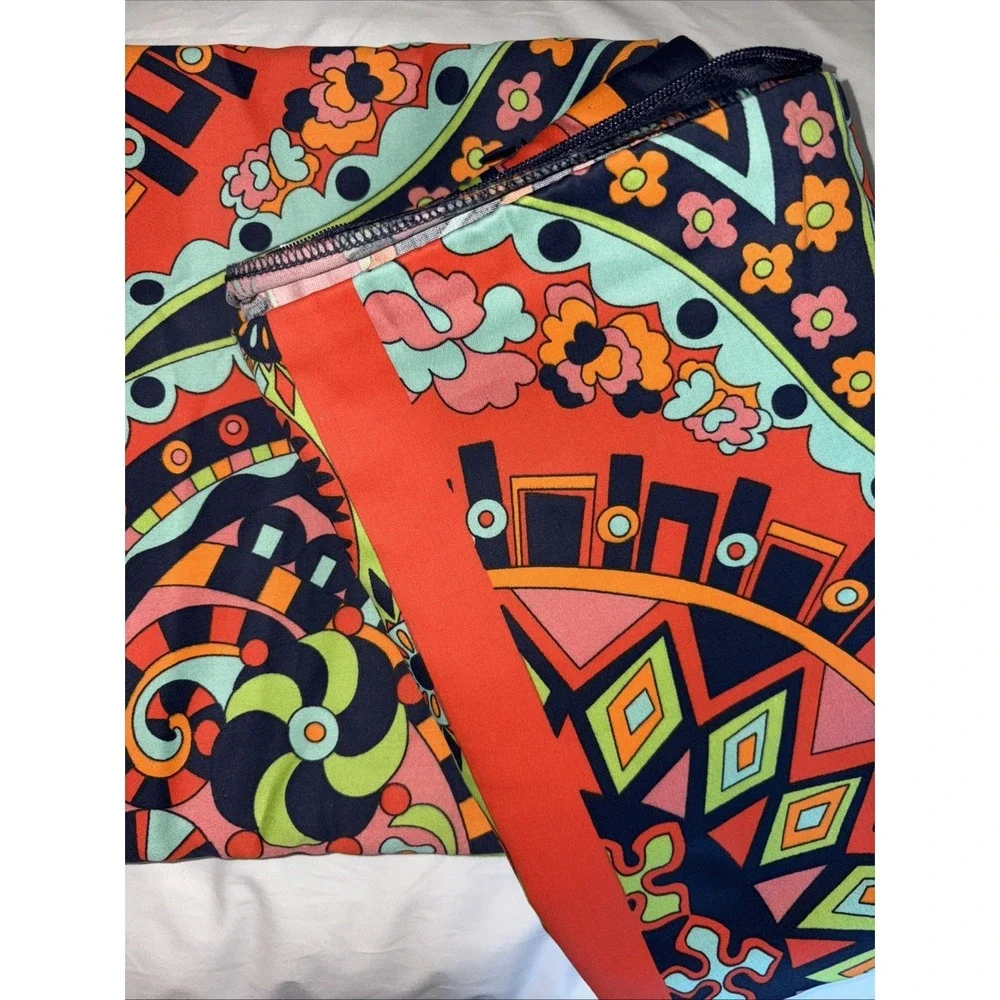Set of 2 Josie Natori‎ Vintage Boho Cotton Pillow Sham Cases Colorful NEW